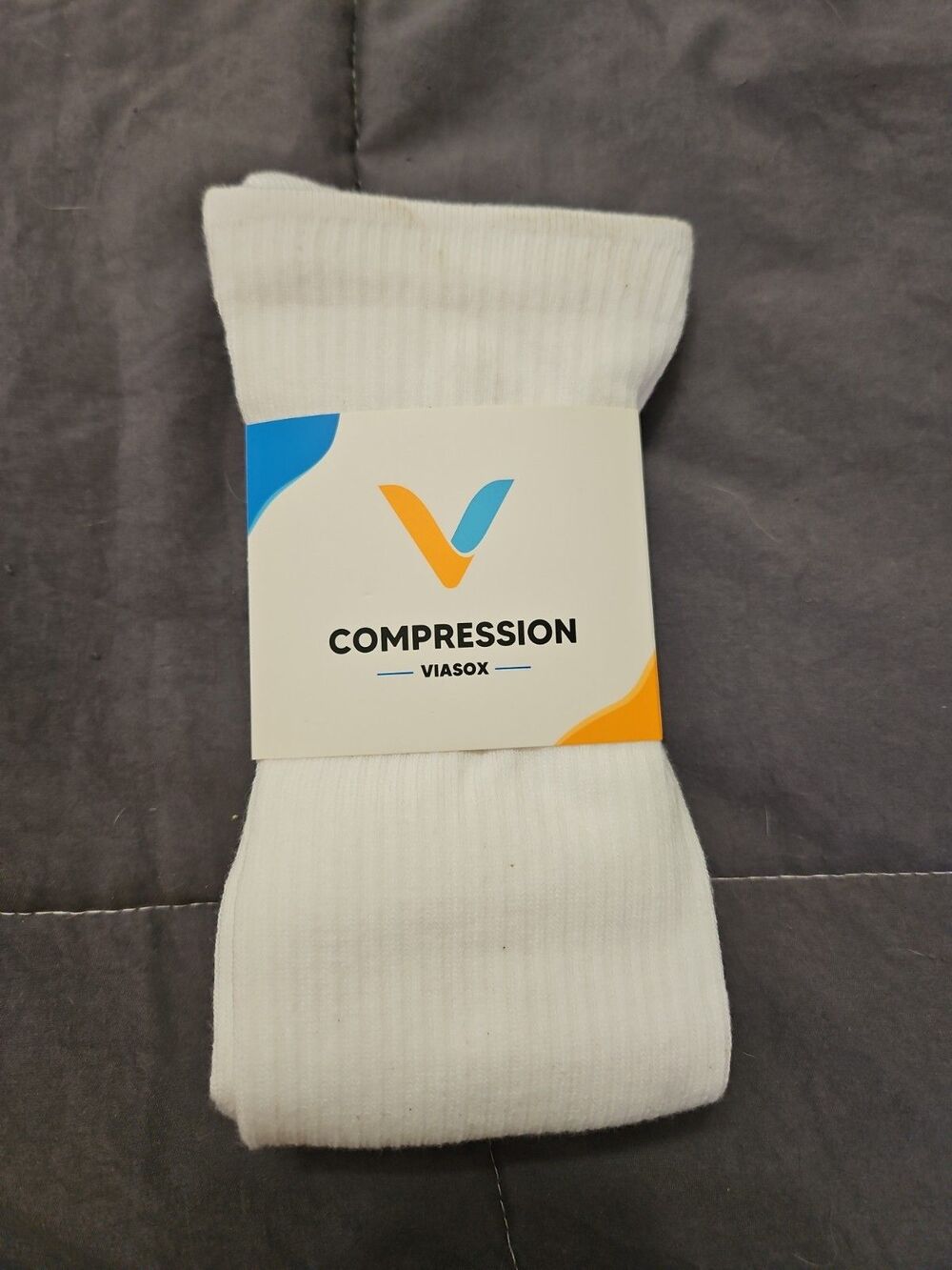 NIP Viasox Unisex Diabetic Compression Socks White X Large (M:13-19 W:14+) READ